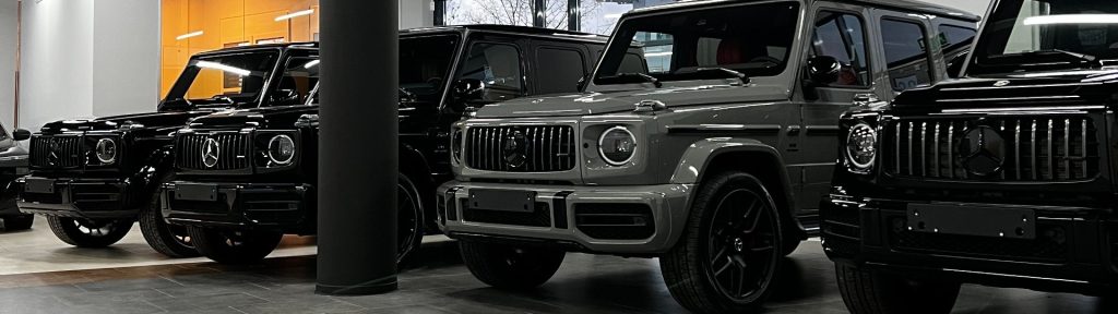 Selección de Mercedes-Benz Clase G en color gris y negro listos para la importación de coches en Andorra por cambio de residencia a través de Importwagen.